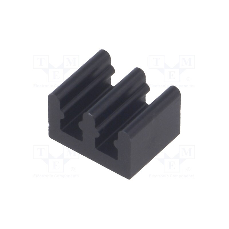 1 pcs x FISCHER ELEKTRONIK - ICKSMDO8SA - Heatsink: extruded, black, L: 8mm, W: 10mm, H: 6mm, 73K/W, aluminium