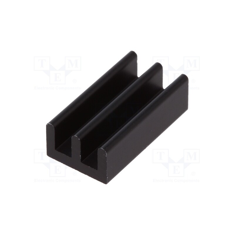 1 pcs x FISCHER ELEKTRONIK - ICKSMDG19SA - Heatsink: extruded, black, L: 19mm, W: 10mm, H: 6mm, 36K/W, aluminium