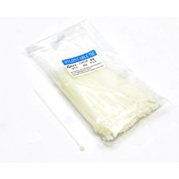 Cable ties 2 5 x 100mm 200 pcs in a bag, clear