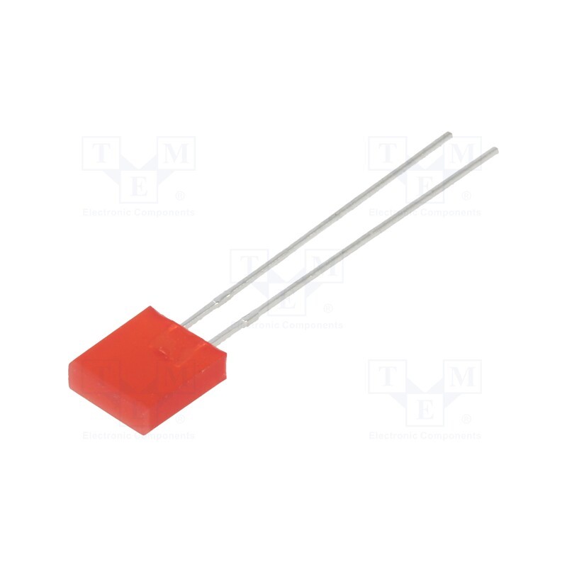 2 pcs x LUMEX - SSL-LX25783ID - LED, rectangular, 2x7x8mm, red, 9mcd, 80°, Front: flat, 20mA, 2÷2.8V
