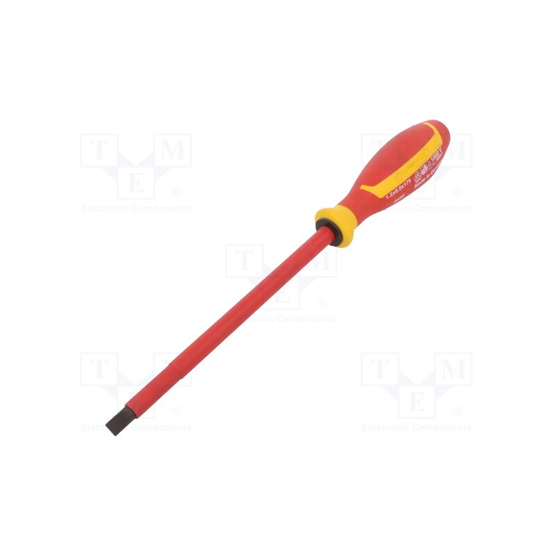 1 pcs x STAHLWILLE - 46603080 - Screwdriver, insulated, slot, 8,0x1,2mm, Blade length: 175mm