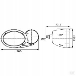 Combi front lamp, right, 24v