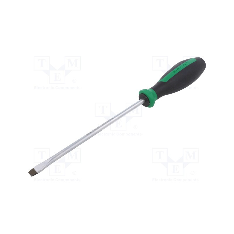 1 pcs x STAHLWILLE - 46203080 - Screwdriver, slot, 8,0x1,6mm, DRALL+, Blade length: 175mm