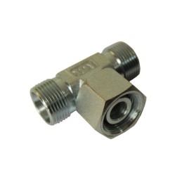 Metric hydraulic tee connector m22x1 5 tub