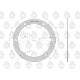 Gasket for the internal cover of the krazelit 0 reduction gear