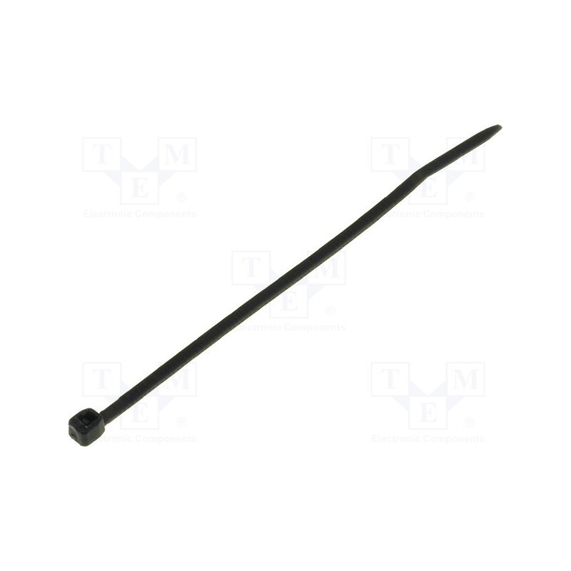 100 pcs x KSS WIRING - CVT-070B - Cable tie, L: 71mm, W: 1.6mm, polyamide, black, Ømax: 11mm