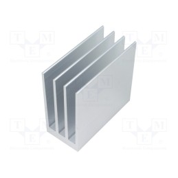 1 pcs x FISCHER ELEKTRONIK - SK 654 75 AL - Heatsink: extruded, grilled, natural, L: 75mm, W: 35mm, H: 70mm, raw