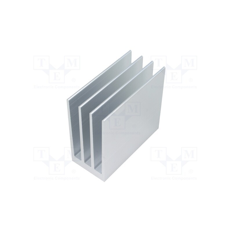 1 pcs x FISCHER ELEKTRONIK - SK 654 75 AL - Heatsink: extruded, grilled, natural, L: 75mm, W: 35mm, H: 70mm, raw