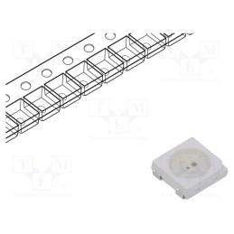 2 pcs x LUCKYLIGHT - FR5050RGB4C-F1T - Programmable LED, SMD, 5050,PLCC4, RGB, 5x5x1.6mm, 3.7÷5.5V
