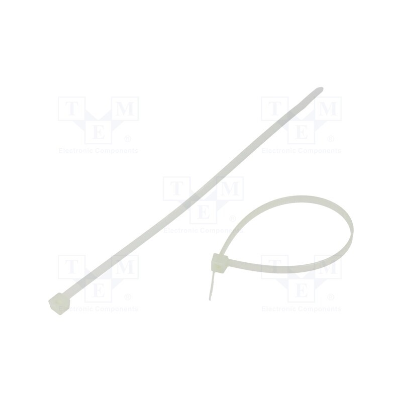 100 pcs x HELLERMANNTYTON - 111-05059 - Cable tie, L: 210mm, W: 4.7mm, polyamide, 355N, natural, Ømax: 55mm