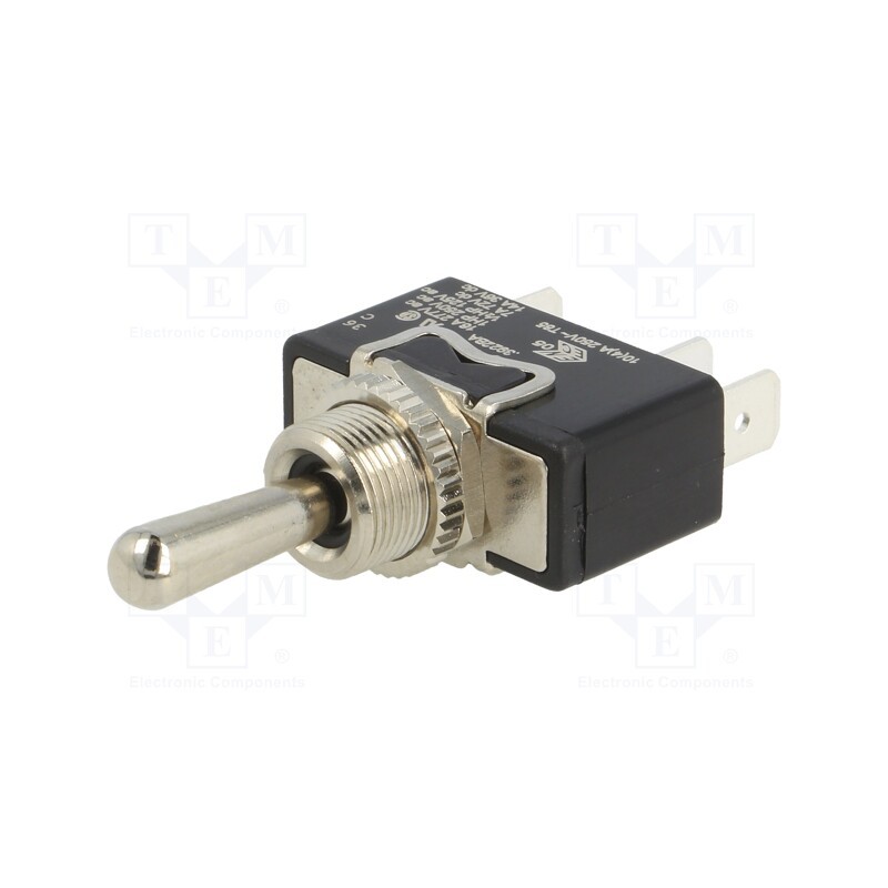 1 pcs x BULGIN - C3922BA - Switch: toggle, Pos: 3, SP3T, (ON)-OFF-(ON), 16A/250VAC, 100mΩ, IP40