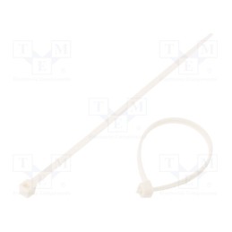 100 pcs x BM GROUP - BMB1025V0 - Cable tie, L: 100mm, W: 2.5mm, polyamide, 80N, white, Ømax: 20.5mm