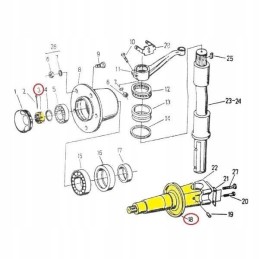 Stub pin 16 with nut c 330 360