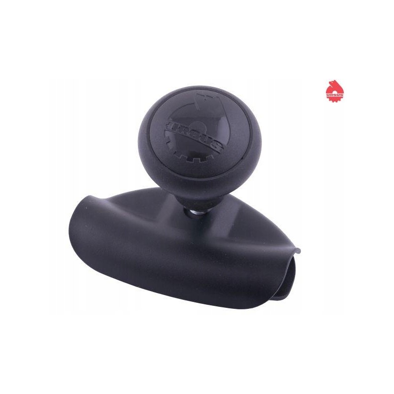 Black steering knob with Ursus inserts