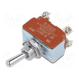 1 pcs x NKK SWITCHES - S331T - Switch: toggle, Pos: 2, DPST, ON-OFF, 15A/250VAC, 15A/30VDC, panel