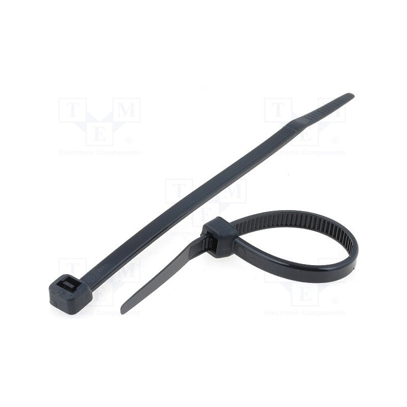 100 pcs x KSS WIRING - CVR120LW - Cable tie, L: 120mm, W: 4.8mm, polyamide, 215.5N, black, Ømax: 30mm