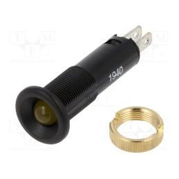 1 pcs x SCHNEIDER ELECTRIC - XVLA135 - Indicator: LED, flat, yellow, 24VDC, Ø8mm, IP40, plastic, Body: black