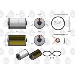 Fuel filter inserts c 330 360 385 original Ursus