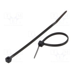 100 pcs x FIX&FASTEN - FIX-S-2.5X60/BK - Cable tie, L: 60mm, W: 2.5mm, polyamide, 80N, black, Ømax: 12.6mm