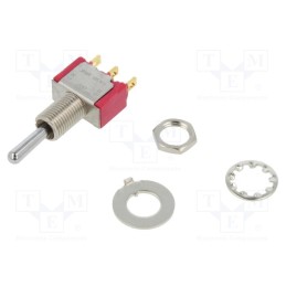 1 pcs x C&K - 7103SYZBE - Switch: toggle, Pos: 3, SP3T, ON-OFF-ON, 0.02A/20VAC, 0.02A/20VDC