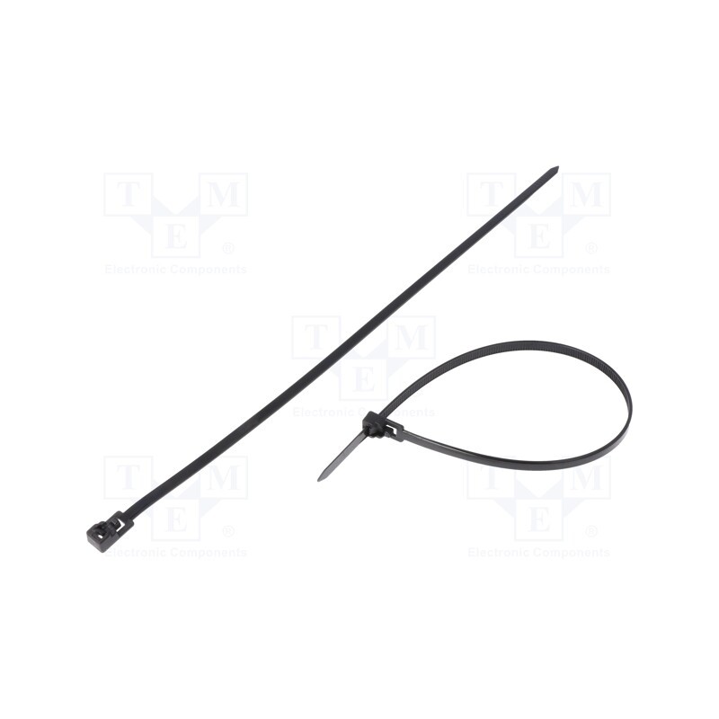 100 pcs x FIX&FASTEN - FIX-TR-4.8X280/BK - Cable tie, multi use, L: 280mm, W: 4.8mm, polyamide, 222N, black