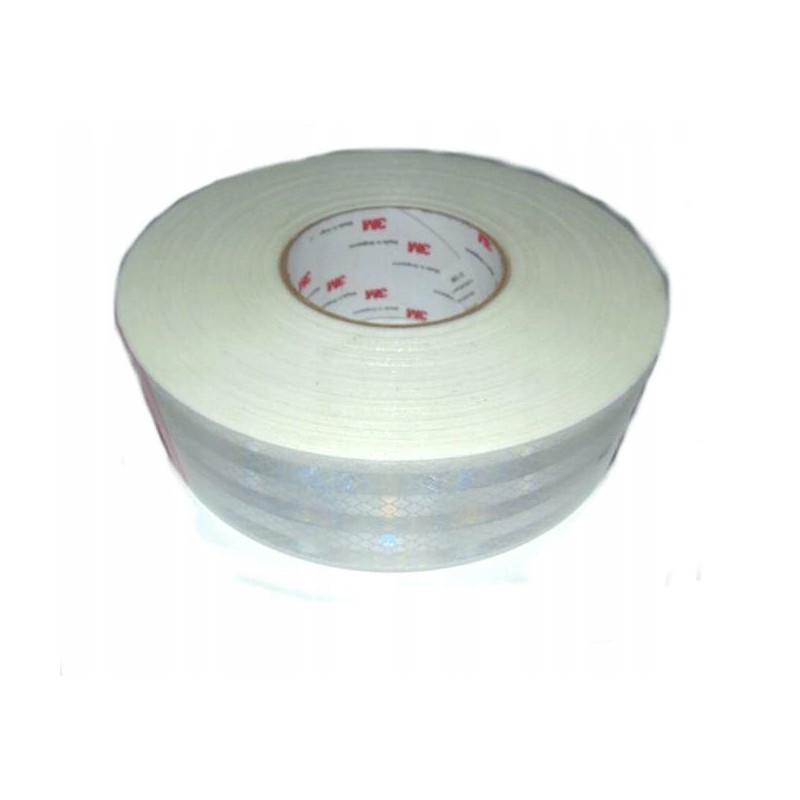 Contour tape for containers, white, front