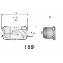 Headlamp H4 Wesem Pes1 41710 156x93mm Zetor