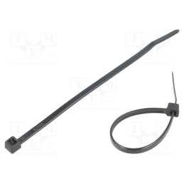 100 pcs x FIX&FASTEN - FIX-S-3.6X120/BK - Cable tie, L: 120mm, W: 3.6mm, polyamide, 177N, black, Ømax: 30mm