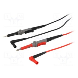 1 set x AXIOMET - AX-TLS-007S - Test leads, Inom: 10A, Len: 1m, red and black, Insulation: silicone