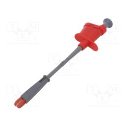 1 pcs x ELECTRO-PJP - 6007-IEC-RT - Clip-on probe, crocodile, 6A, red, Grip capac: max.20mm, 4mm, 1kVAC