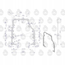 Rear housing gasket krazelite 0 8mm c 330