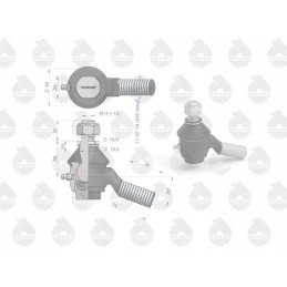 Rear threaded ball joint mf3 original ursus