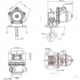 The fuel feed pump fits Perkins