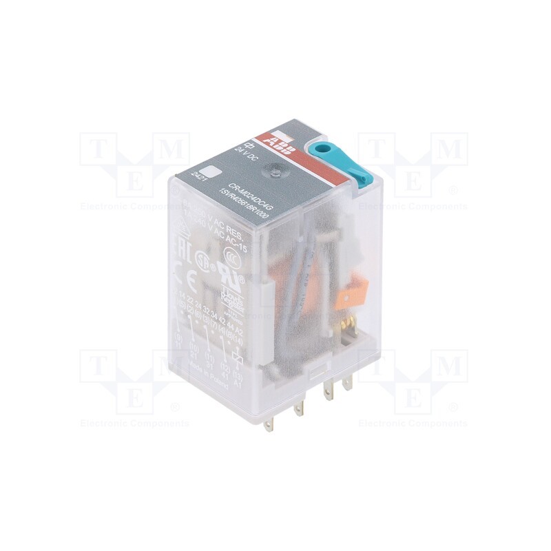 1 pcs x ABB - 1SVR405618R1000 - Relay: electromagnetic, 4PDT, Ucoil: 24VDC, Icontacts max: 6A