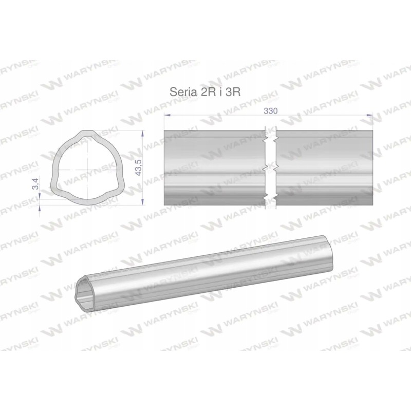 Outer pipe series 2r and 3r for shaft 460 joint