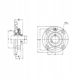 Bearing with round housing ucfc205 fag