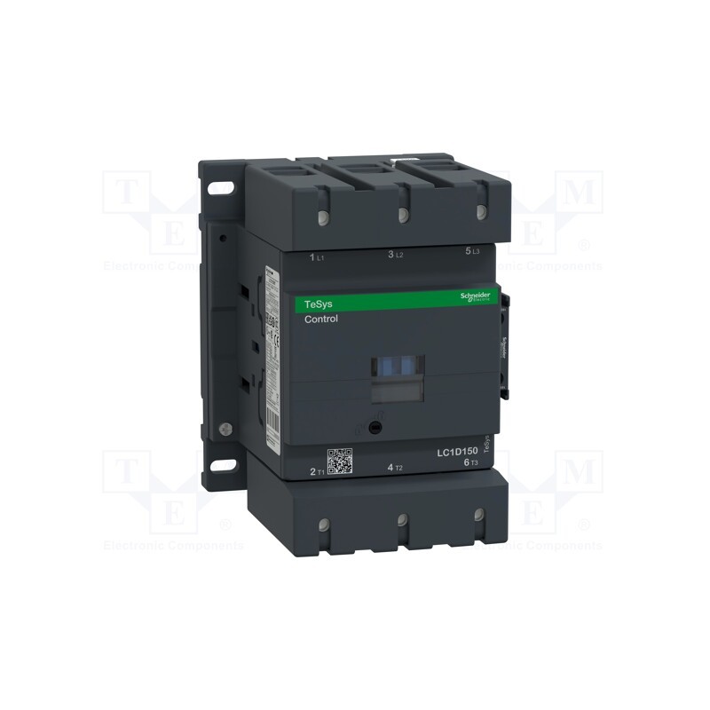 1 pcs x SCHNEIDER ELECTRIC - LC1D150P7 - Contactor: 3-pole, NO x3, Auxiliary contacts: NO + NC, 230VAC