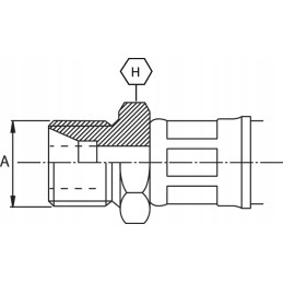 Straight press-in end, BSP DIN external thread