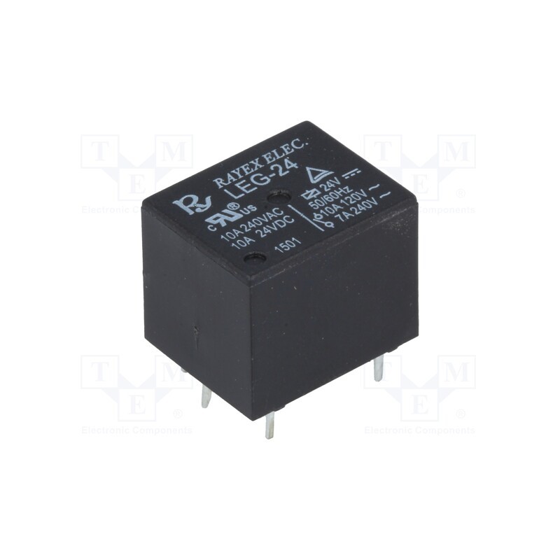 3 pcs x Recoy/RAYEX ELECTRONICS - LEG-24 - Relay: electromagnetic, SPDT, Ucoil: 24VDC, Icontacts max: 10A