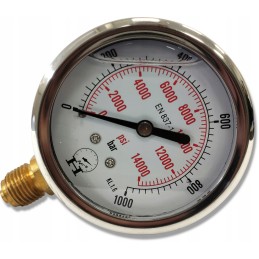 Hydro pressure gauge 0 1000 bar bottom