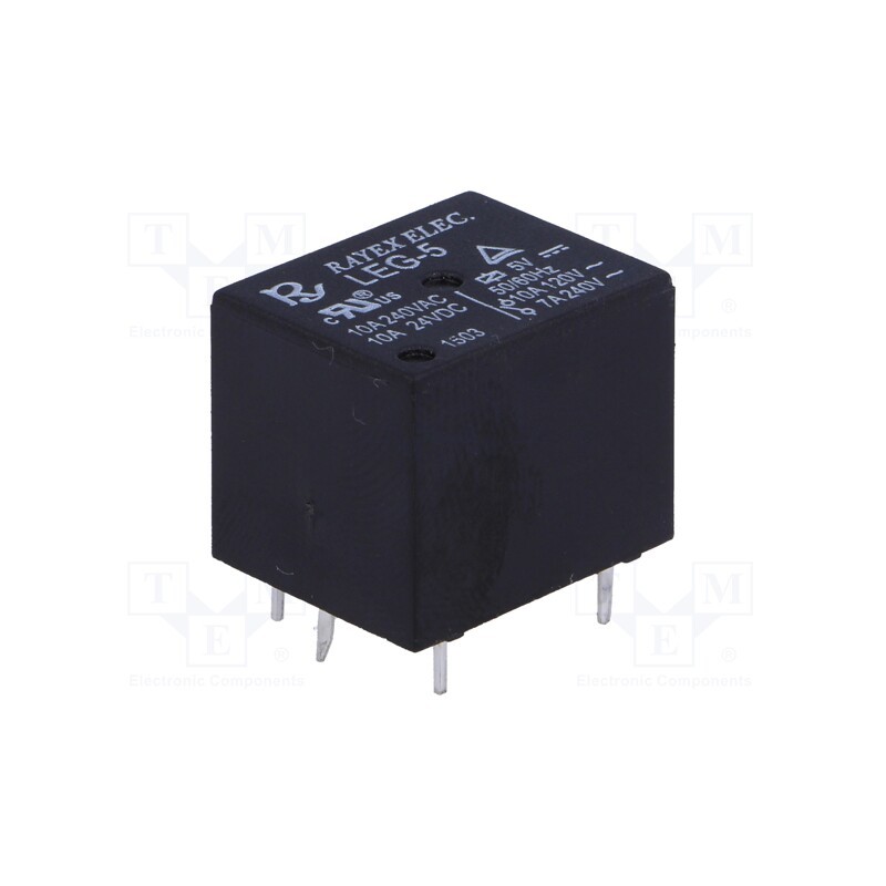 1 pcs x Recoy/RAYEX ELECTRONICS - LEG-5 - Relay: electromagnetic, SPDT, Ucoil: 5VDC, Icontacts max: 10A, PCB