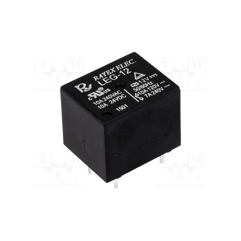2 pcs x Recoy/RAYEX ELECTRONICS - LEG-12 - Relay: electromagnetic, SPDT, Ucoil: 12VDC, Icontacts max: 10A