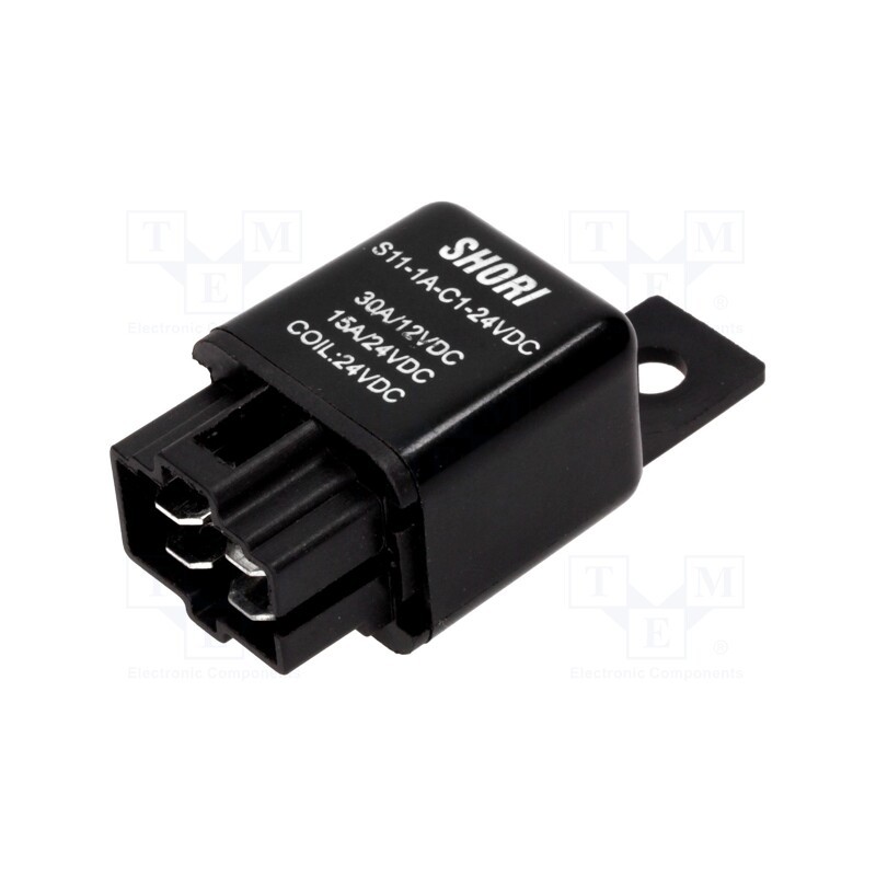 1 pcs x SHORI ELECTRIC - S11-1A-C1-24VDC - Relay: electromagnetic, SPST-NO, Ucoil: 24VDC, 30A, automotive