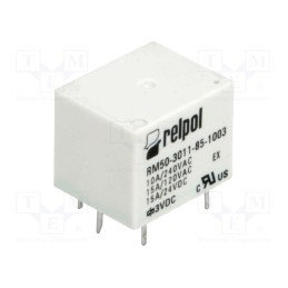 2 pcs x RELPOL - RM50-3011-85-1003 - Relay: electromagnetic, SPDT, Ucoil: 3VDC, 15A, 10A/240VAC, PCB