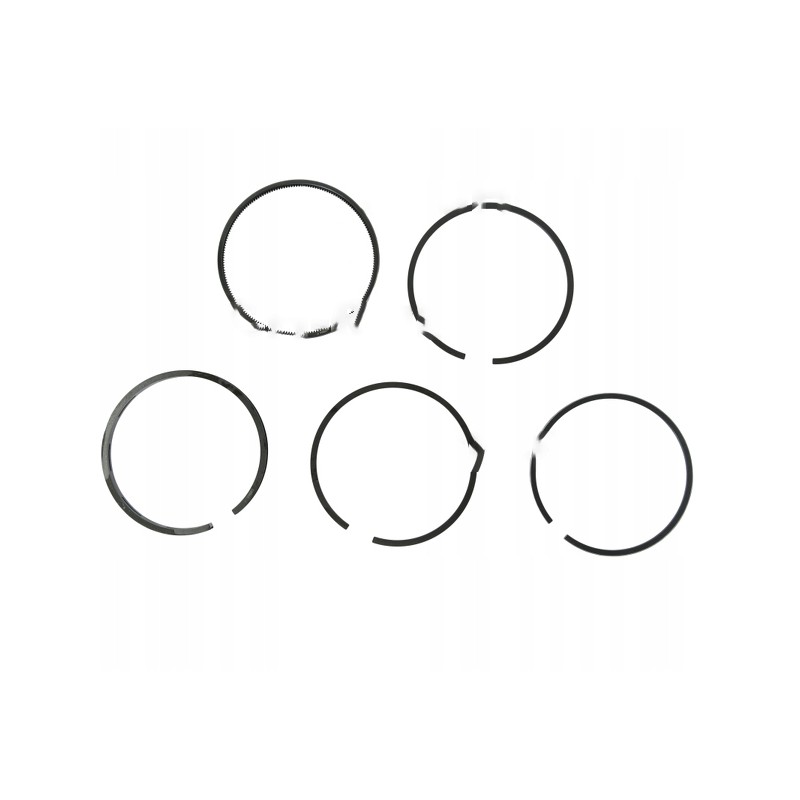 Set of engine piston rings with lower ring