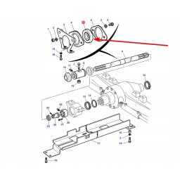 3712873m1 agco drive shaft support bearing