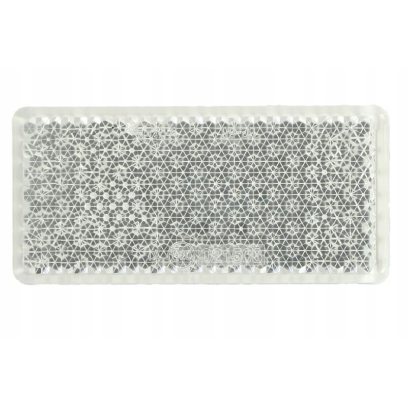 Adhesive rectangular reflector, white, borg odb014