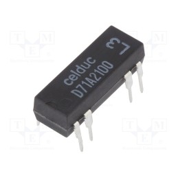 1 pcs x CELDUC - D71A2100 - Relay: reed switch, SPST-NO, Ucoil: 5VDC, 1A, max.100VDC, 10W, PCB