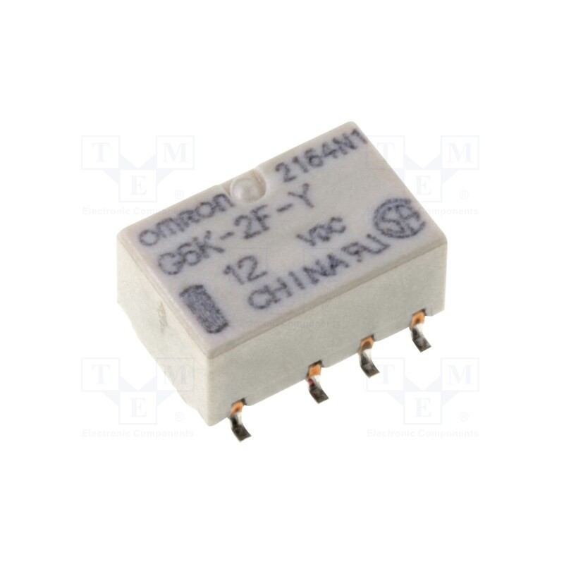 1 pcs x OMRON OCB - G6K-2F-Y 12VDC - Relay: electromagnetic, DPDT, Ucoil: 12VDC, Icontacts max: 1A, SMD