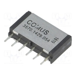 1 pcs x COMUS - 3570.1429.054 - Relay: reed switch, DPST-NO, Ucoil: 5VDC, 1A, max.200VDC, 15W, THT